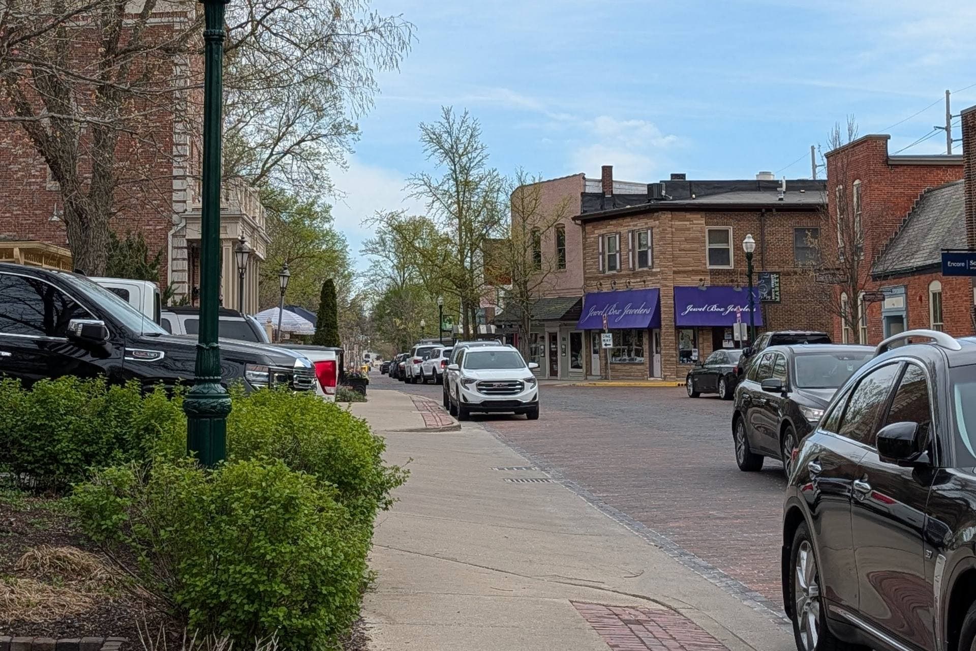 Main Street in downtown Zionsville, Indiana