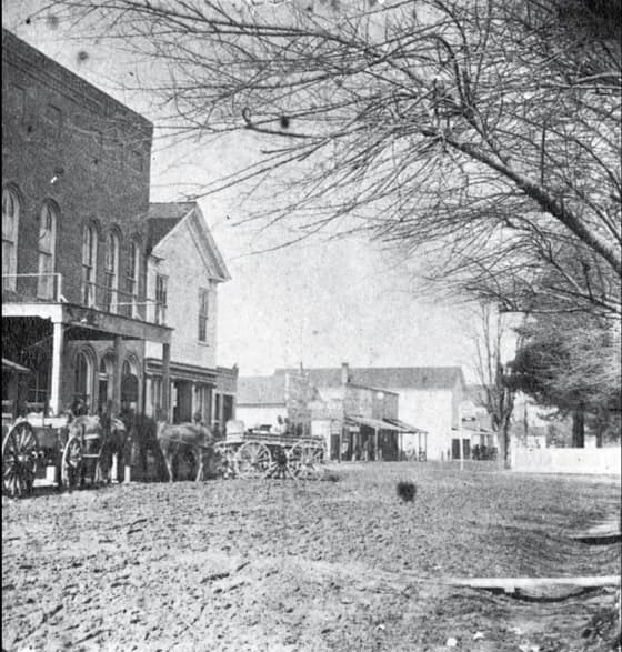 Main Street in Zionsville around 1875