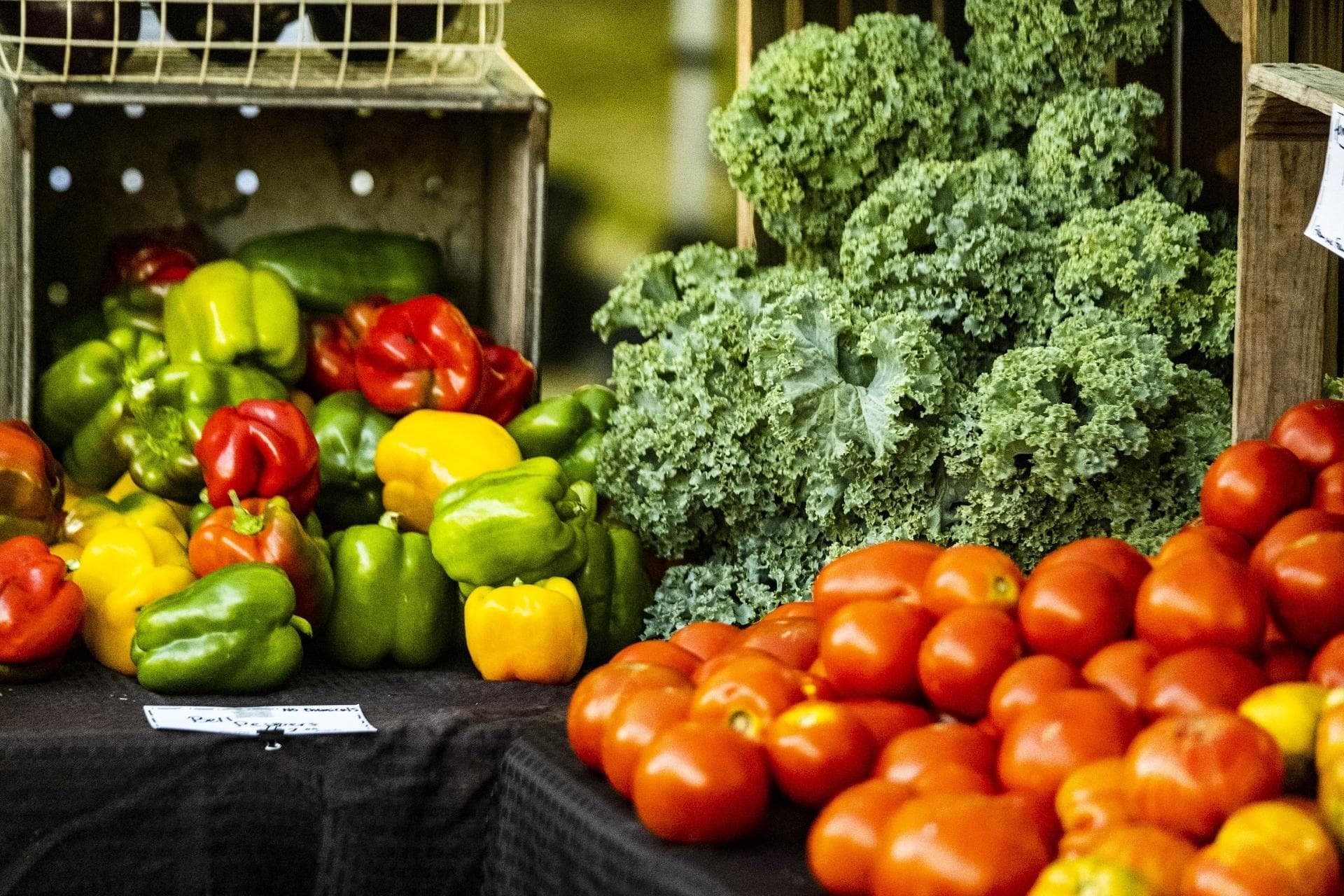 Fresh produce at Zionsville Farmers Market on Main Street