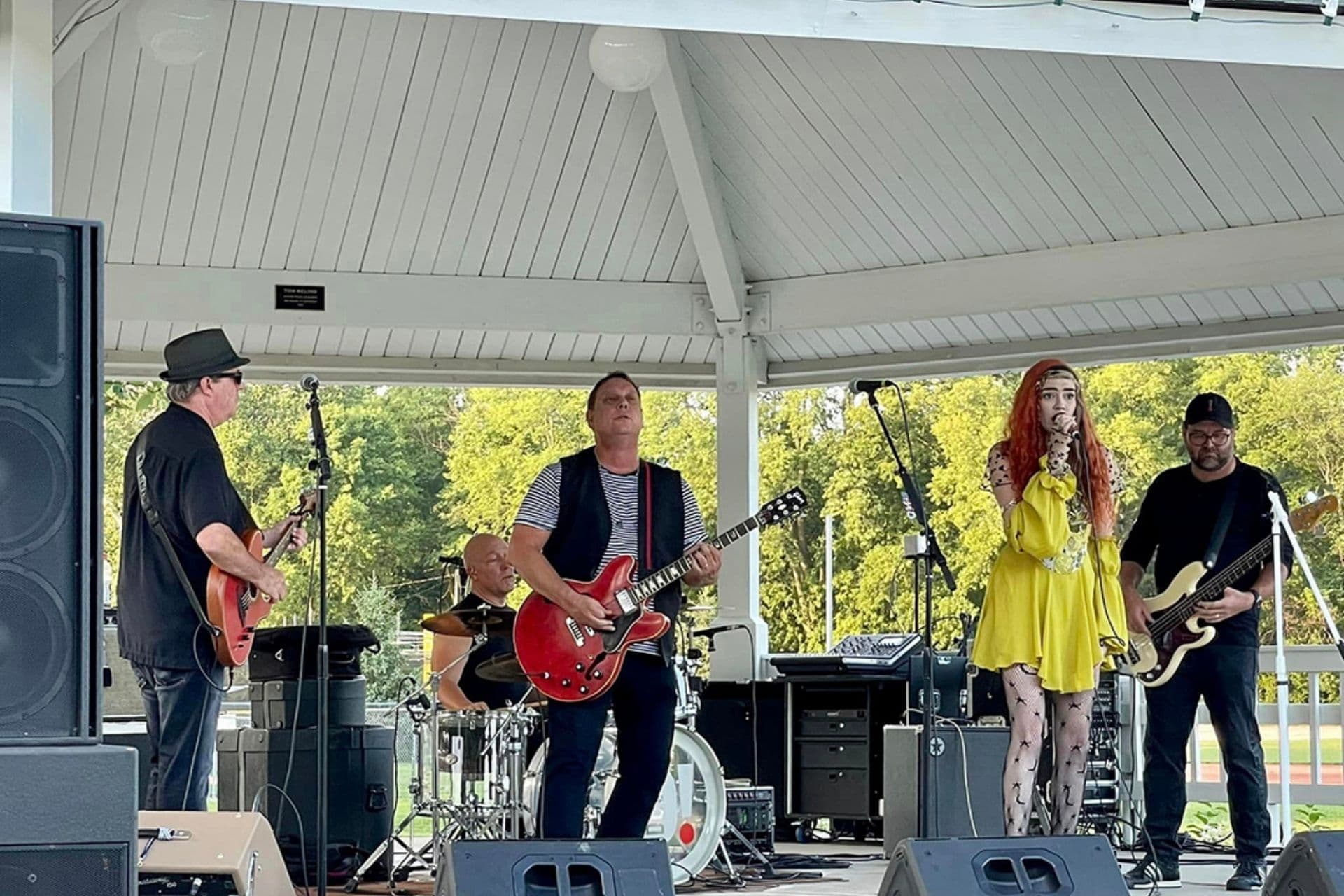 Live outdoor concert at Lions Park in Zionsville, Indiana