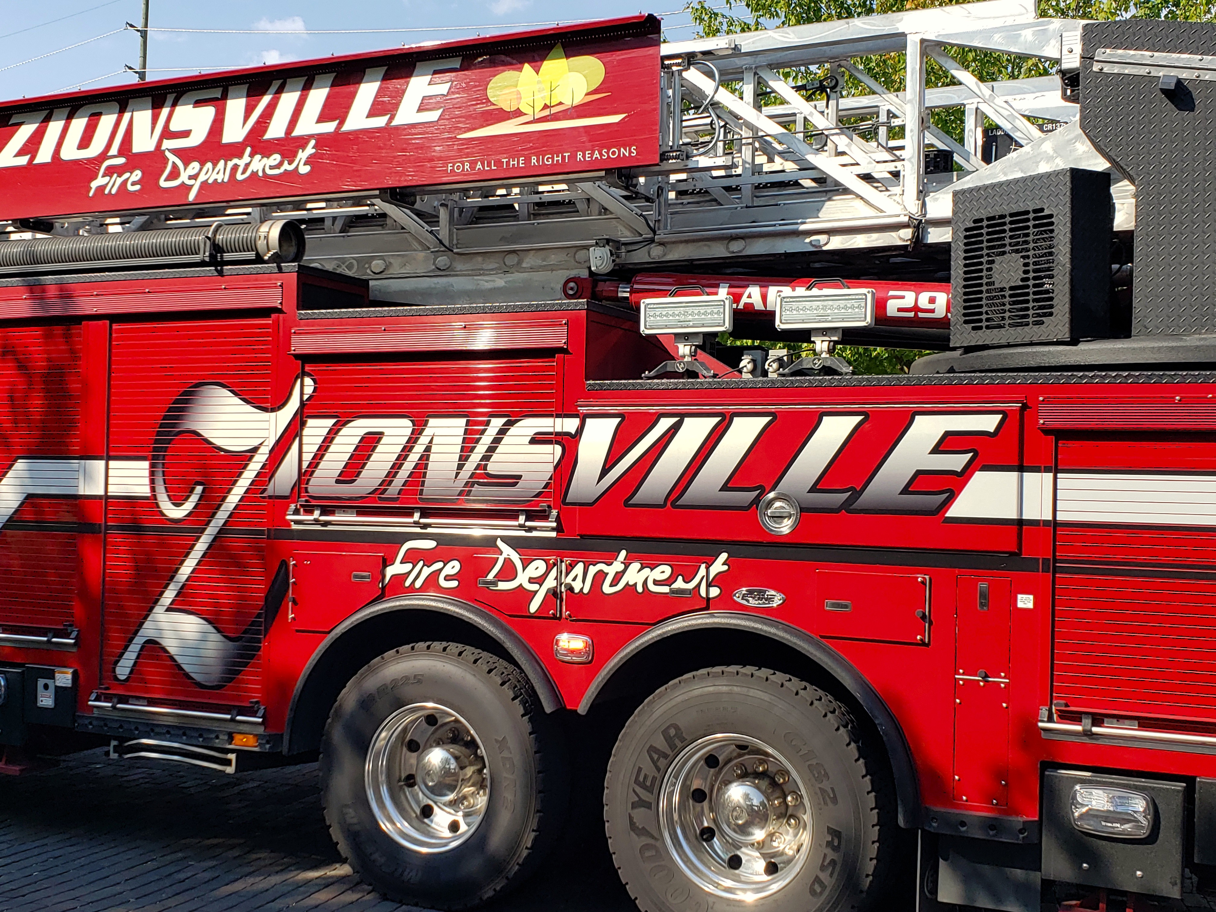 Zionsville fire truck at the Fall Festival parade
