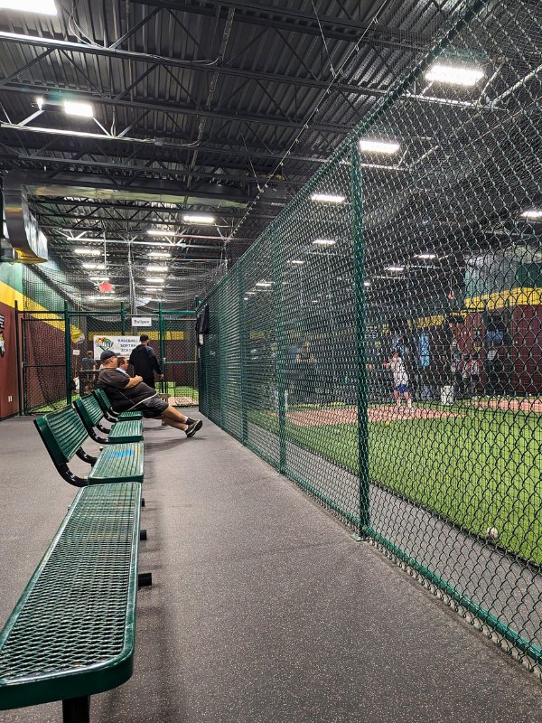 Indoor batting cages at D-BAT Zionsville.